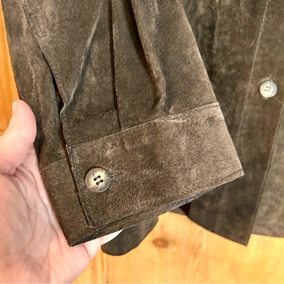 Marsh Landing Women’s Chocolate Brown Suede Leather Jacket Sz L - Picture 5 of 8